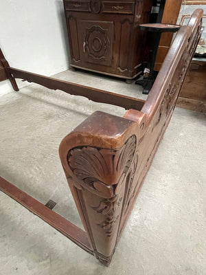 Carved single bed