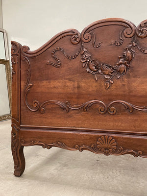 Carved single bed