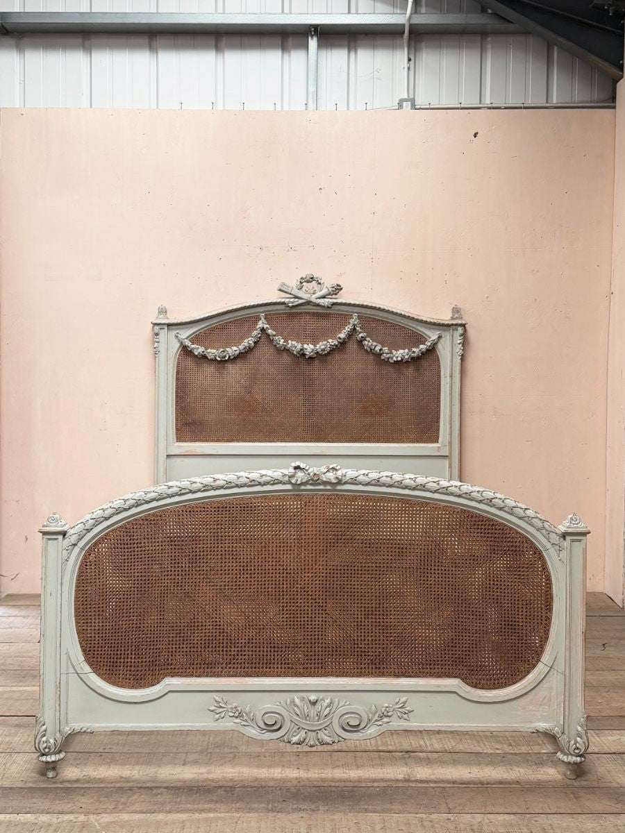 Louis XV cane double bed