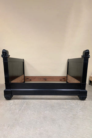 Ebonised day bed 'as is'