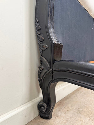 Louis XV ebonised double bed