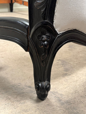 Louis XV ebonised double bed