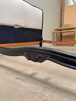 Louis XV ebonised double bed