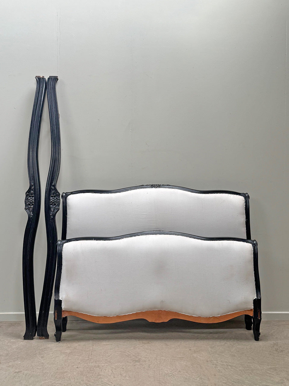 Louis XV ebonised double bed