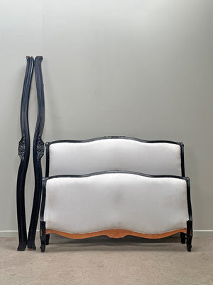 Louis XV ebonised double bed