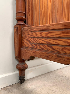 Pitch pine single bed