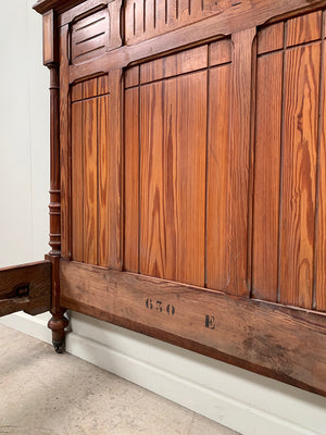 Pitch pine single bed