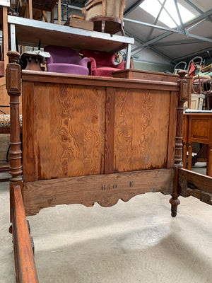 Pitch pine single bed