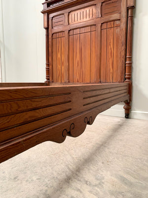 Pitch pine single bed