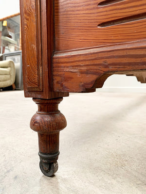 Pitch pine single bed