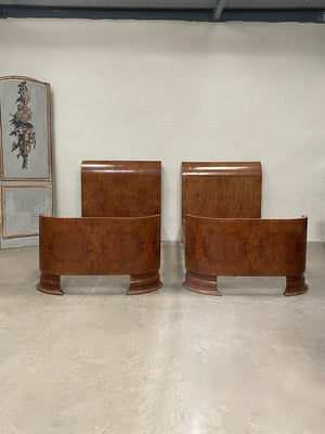 Pair of Art Deco single beds