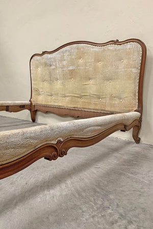 Louis XV style upholstered bed 'as is'
