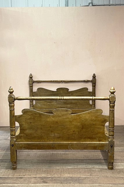 19th century double bed (inc. slatted base)