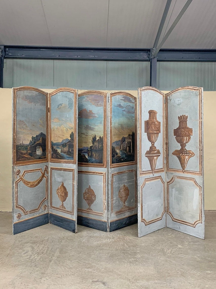 Set of 3 two-panel screens