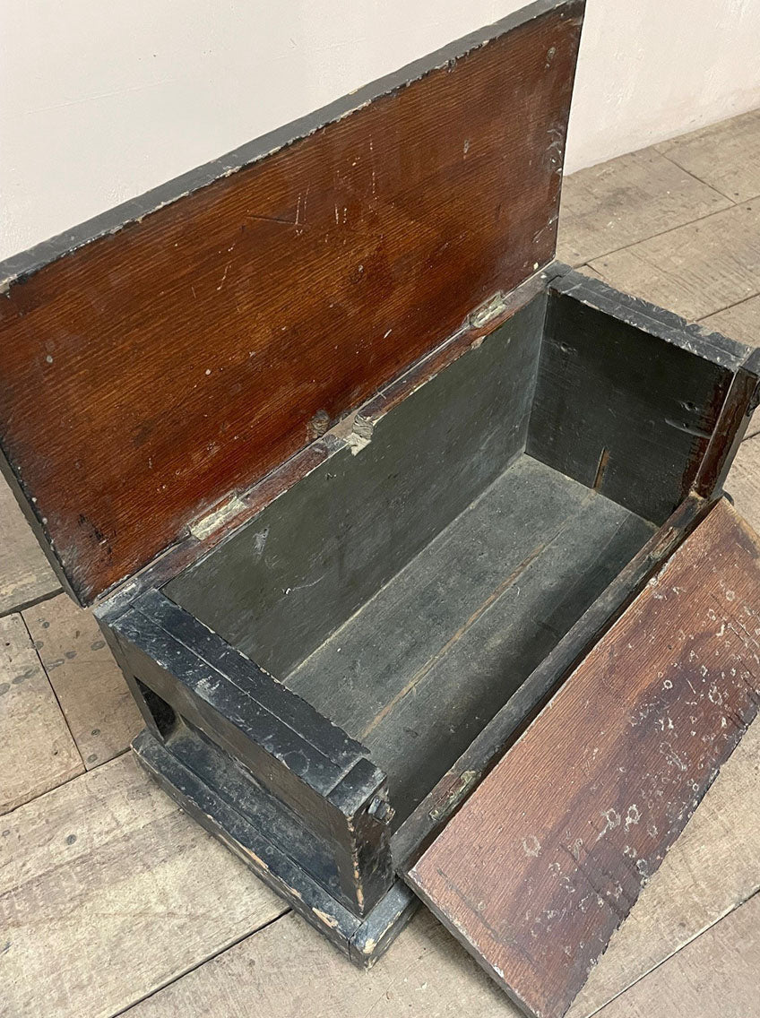 Small black wooden box
