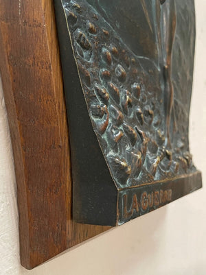 Bronze wall plaque