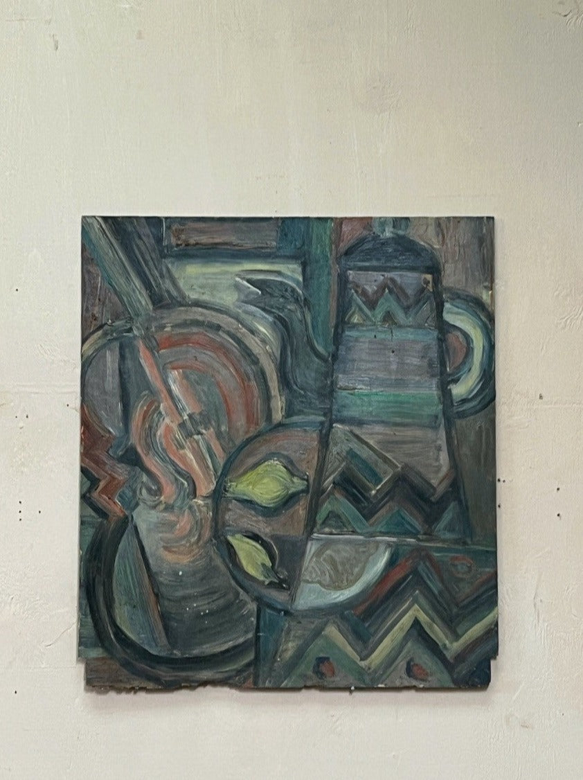 Abstract oil on board