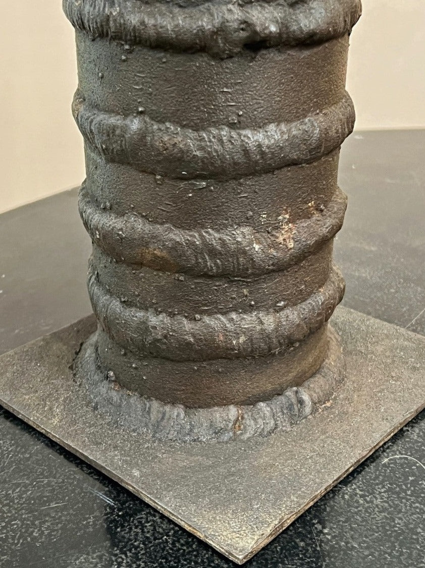 Pair of brutalist steel columns