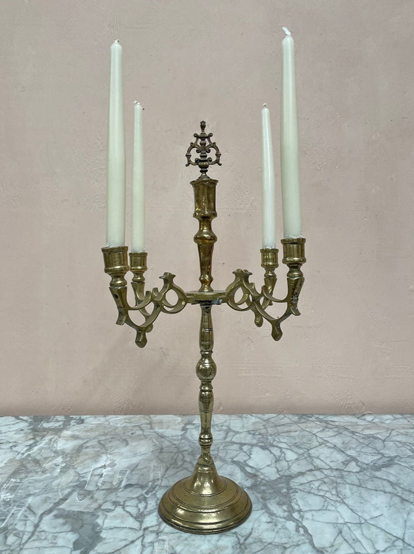 Brass candelabra