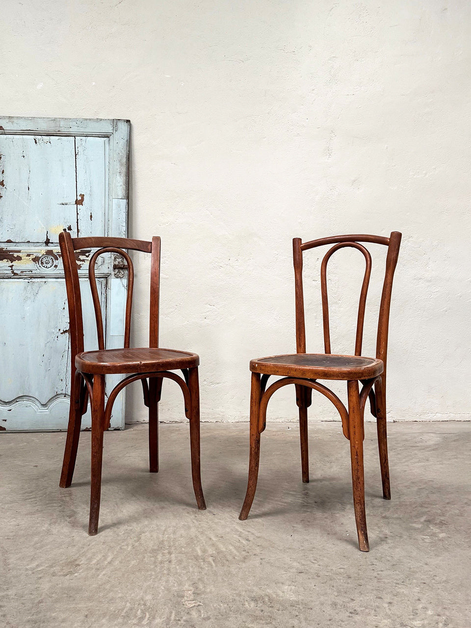 Near pair of bentwood bistro chairs