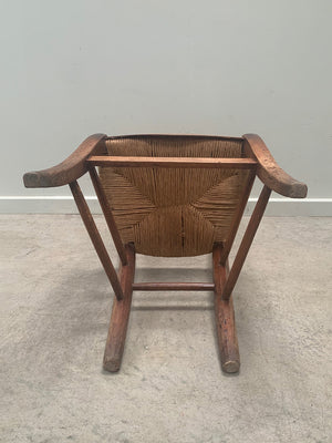 Walnut chairs with rush seats (each)