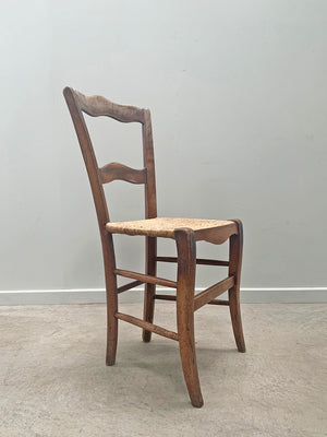 Walnut chairs with rush seats (each)
