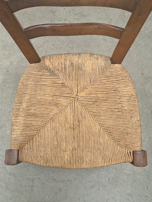 Walnut chairs with rush seats (each)
