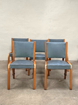 Set of 5 mid century chairs