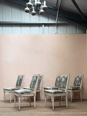 Set of 6 Louis XVI dining chairs