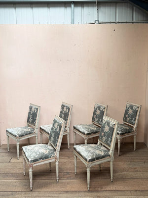 Set of 6 Louis XVI dining chairs