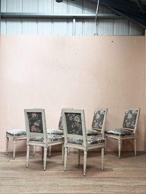 Set of 6 Louis XVI dining chairs