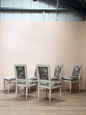 Set of 6 Louis XVI dining chairs