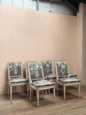 Set of 6 Louis XVI dining chairs