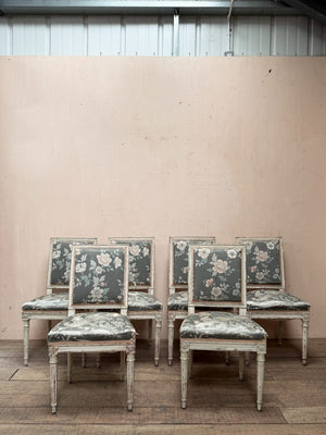 Set of 6 Louis XVI dining chairs
