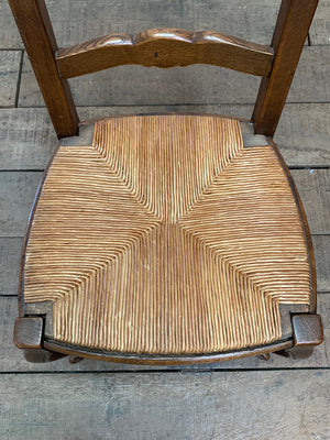 Set of 6 rush seat dining chairs (each)