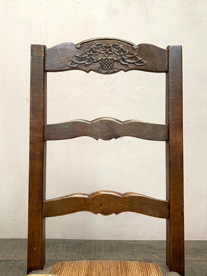 Set of 6 rush seat dining chairs (each)