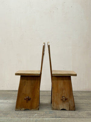 Pair of hall chairs