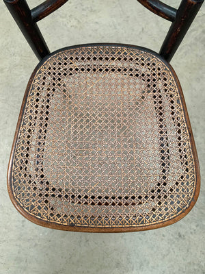 Bentwood chair with cane seat