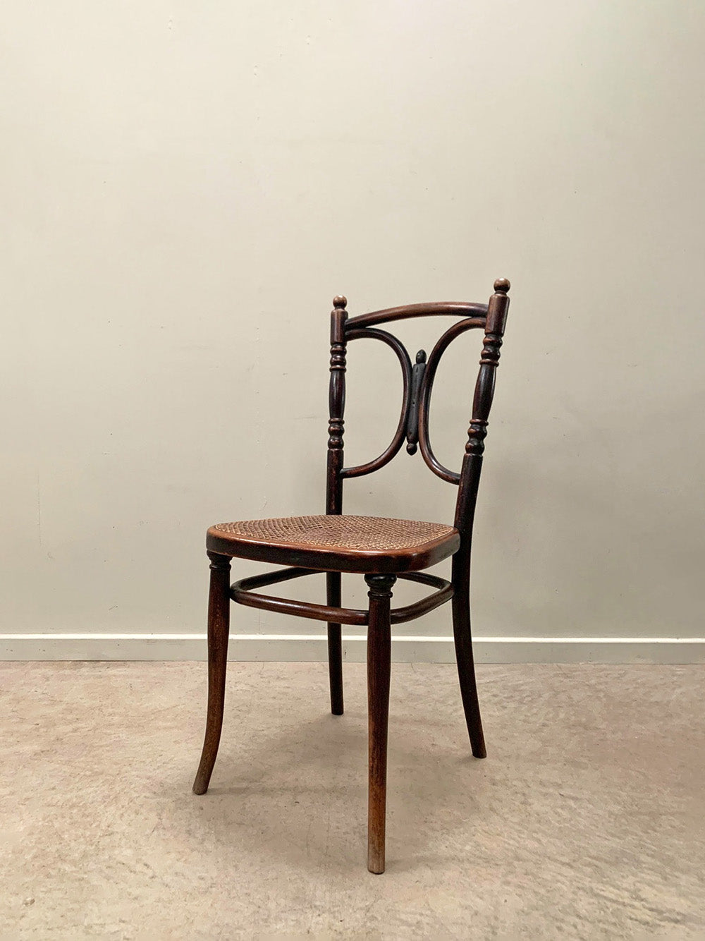 Bentwood chair with cane seat