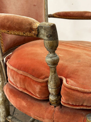 18th century upholstered carver chair