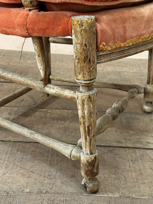 18th century upholstered carver chair