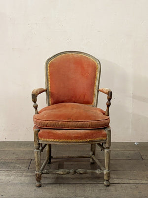 18th century upholstered carver chair