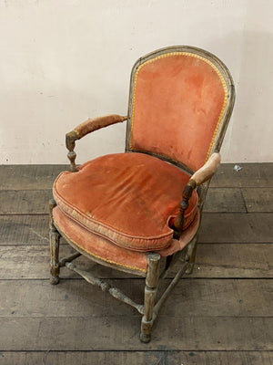 18th century upholstered carver chair