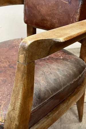 Leather desk chair (inc. further restoration to leather)