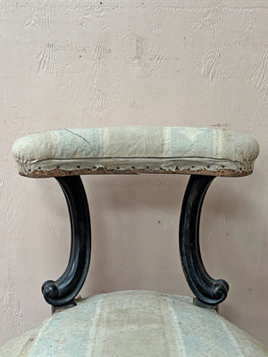 Ebonised occasional chair 'as is'