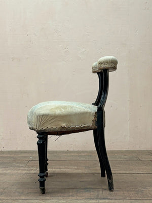 Ebonised occasional chair 'as is'