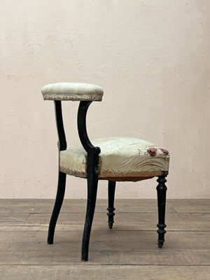 Ebonised occasional chair 'as is'