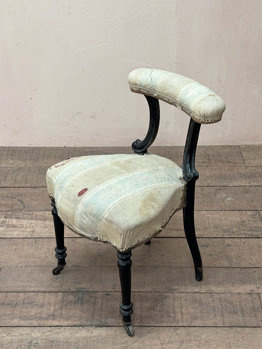 Ebonised occasional chair 'as is'