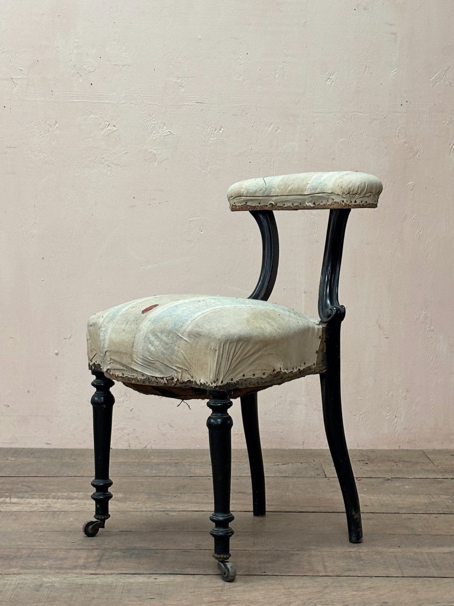 Ebonised occasional chair 'as is'