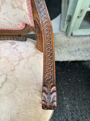 Louis Philippe carved walnut chair